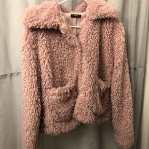 Fuzzy pink jacket